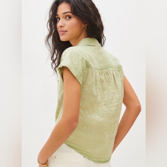 Anthropologie – Pilcro “The Cammie” Surf Blouse – Green – Size Small - Picture 2 of 16